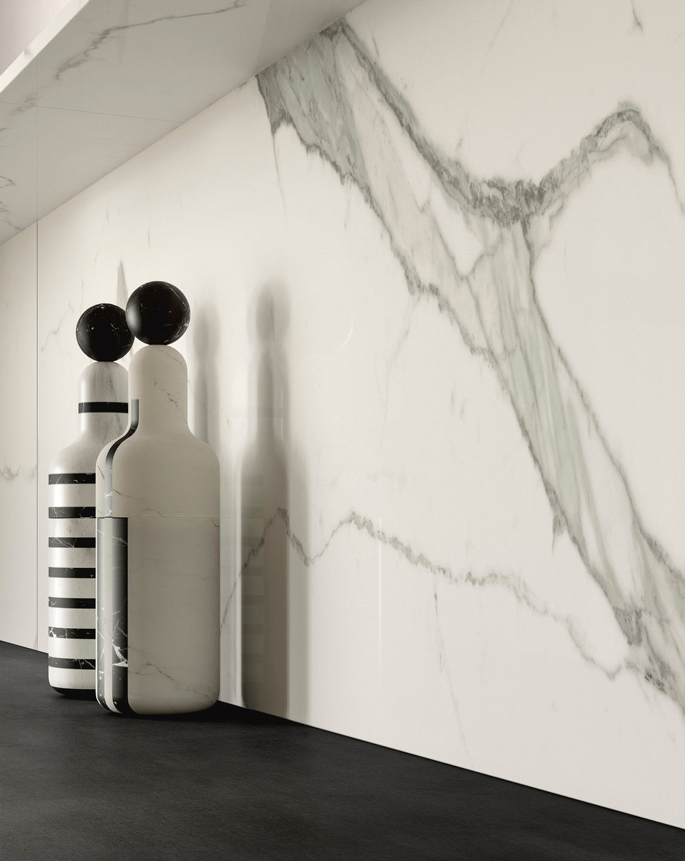 "Songlines"  Calacatta Statuario 4D